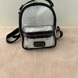 Madden Girl Black Clear Mini Backpack
